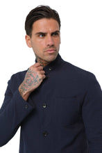 Load image into Gallery viewer, Deakin Cotton Linen Seersucker Blazer in Navy RRP £159
