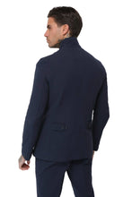 Load image into Gallery viewer, Deakin Cotton Linen Seersucker Blazer in Navy RRP £159
