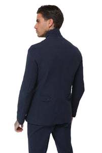 Deakin Cotton Linen Seersucker Blazer in Navy RRP £159