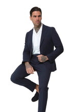 Load image into Gallery viewer, Deakin Cotton Linen Seersucker Blazer Navy Blue RRP £159
