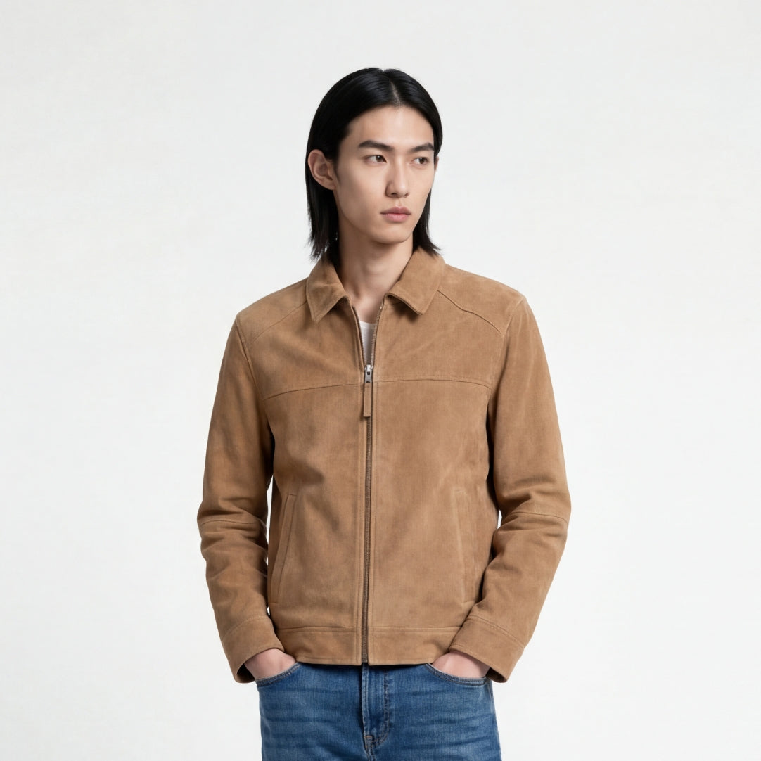 Suede Jacket in Camel RRP £299