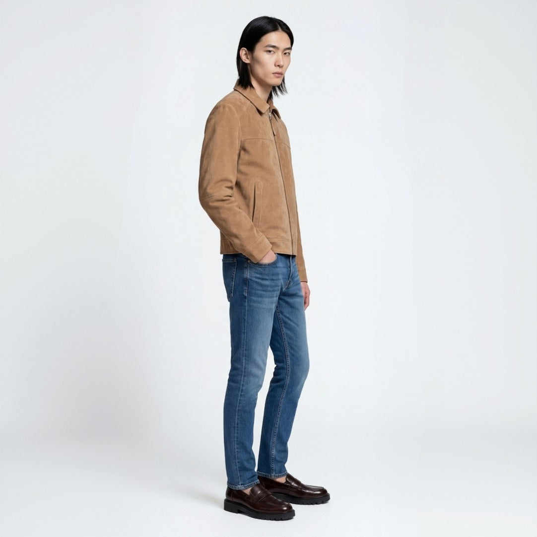 Suede Jacket in Camel RRP £299
