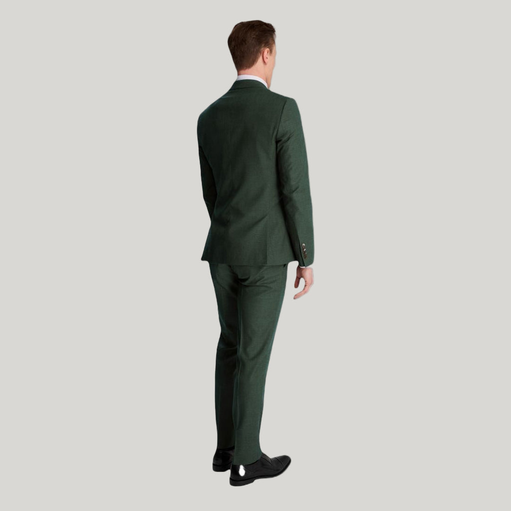 Sandro Linen Look Double Breasted Suit Jacket in Green RRP £129