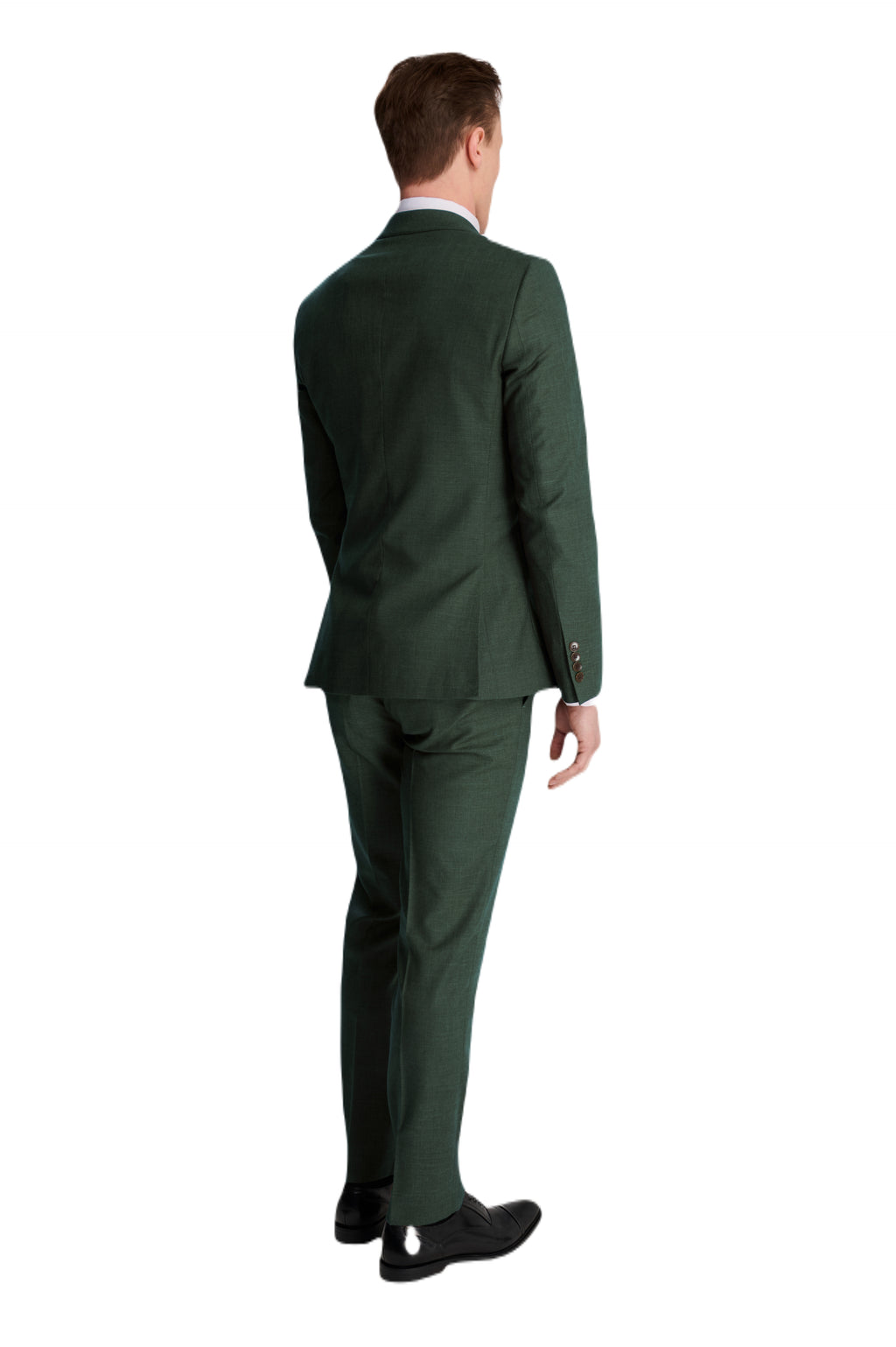 Sandro Linen Look Double Breasted Suit Jacket in Green RRP £129