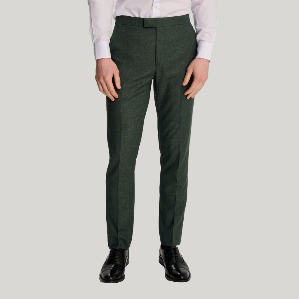 Sandro Slim Fit Linen Look Suit Trousers in Green RRP £69