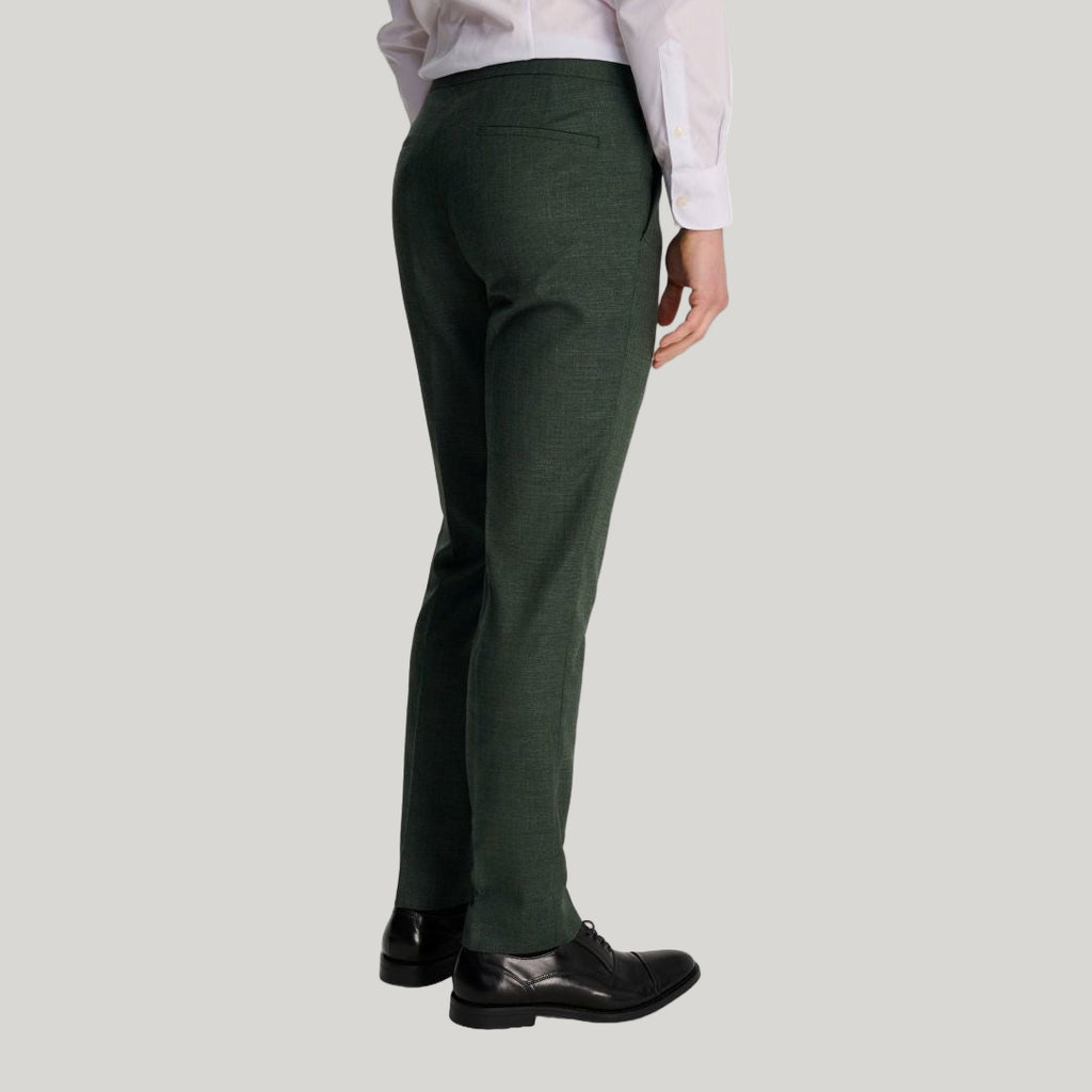 Sandro Slim Fit Linen Look Suit Trousers in Green RRP £69