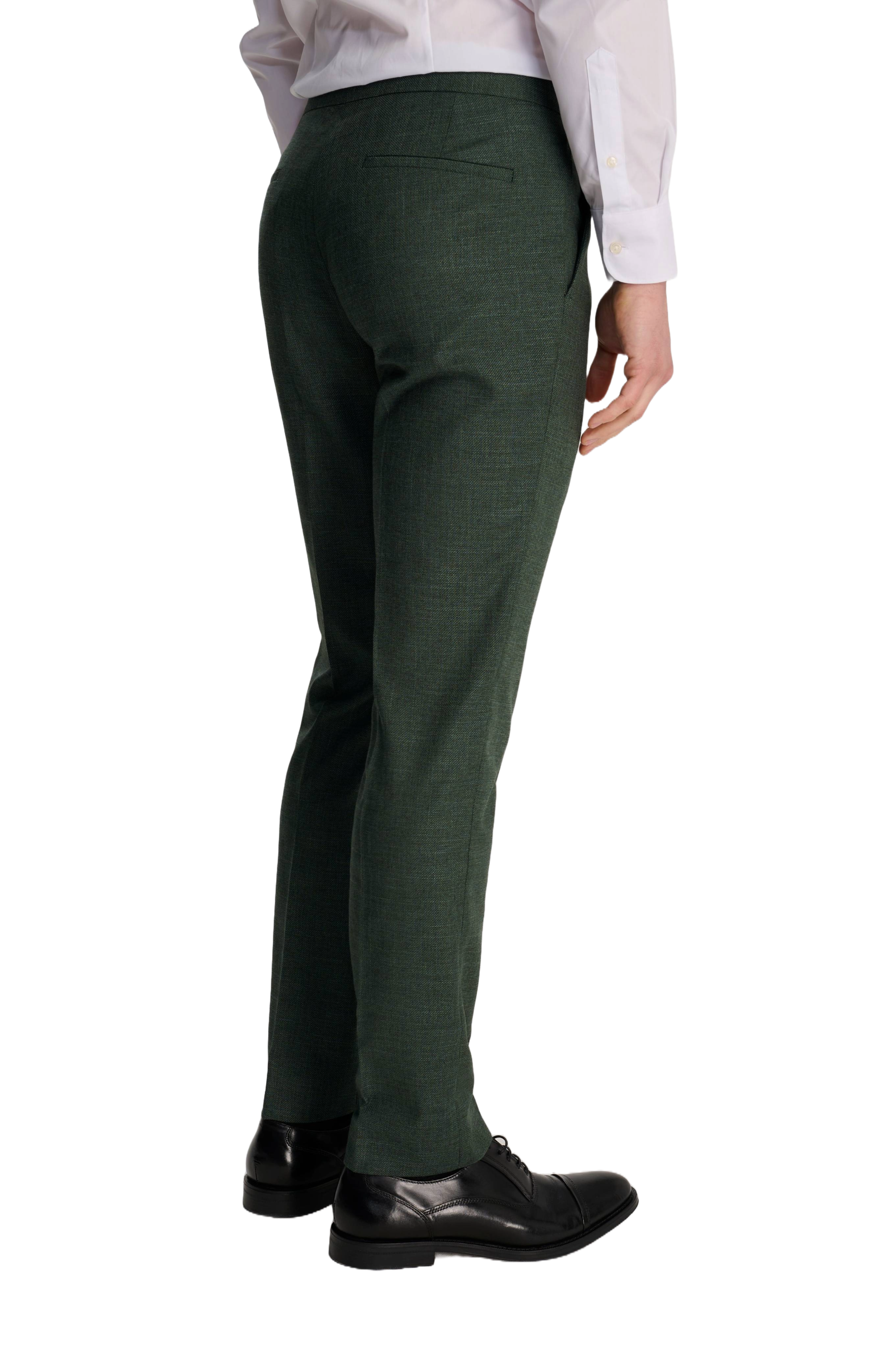 Sandro Slim Fit Linen Look Suit Trousers in Green RRP £69