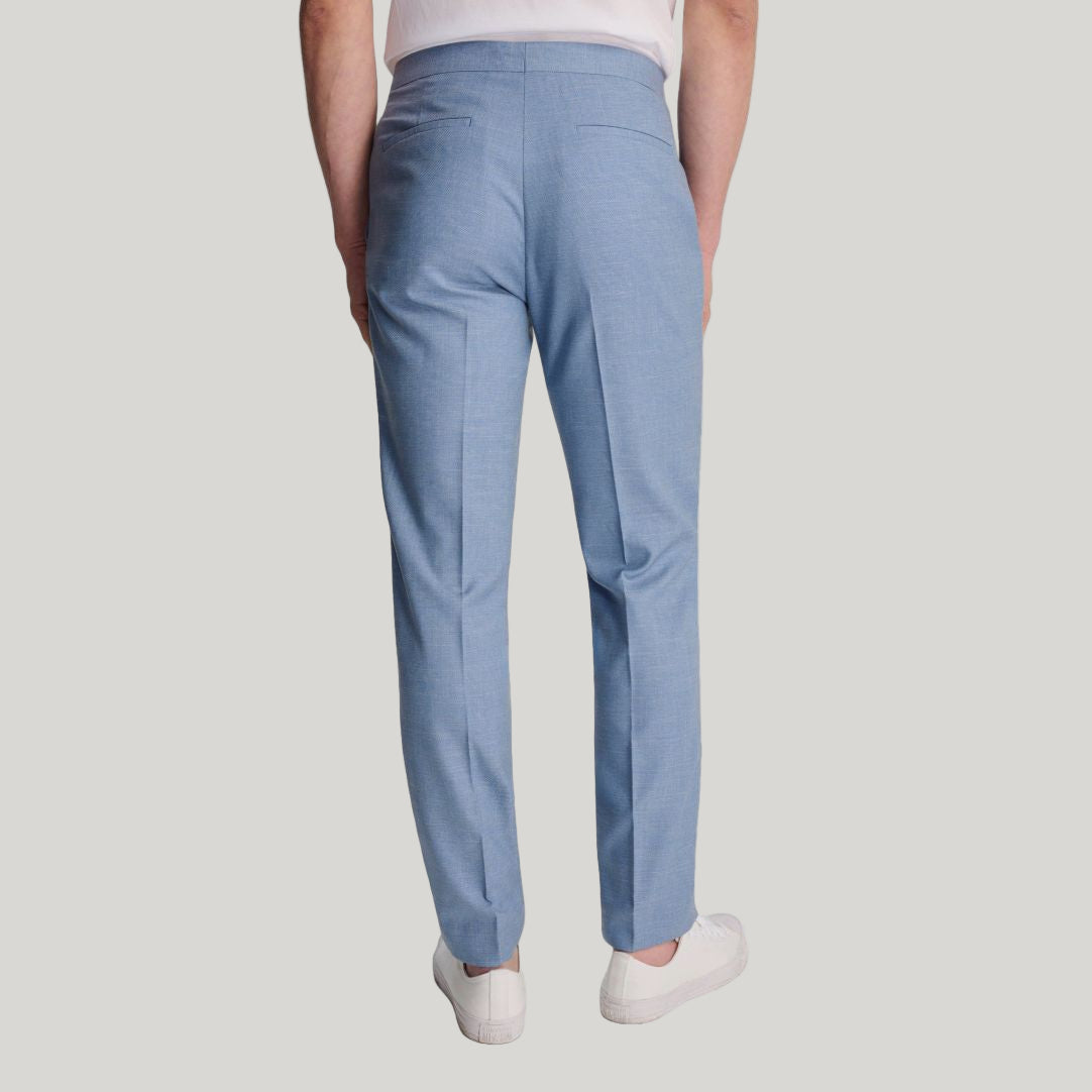 Sandro Slim Fit Linen Look Suit Trousers in Light Blue RRP 69