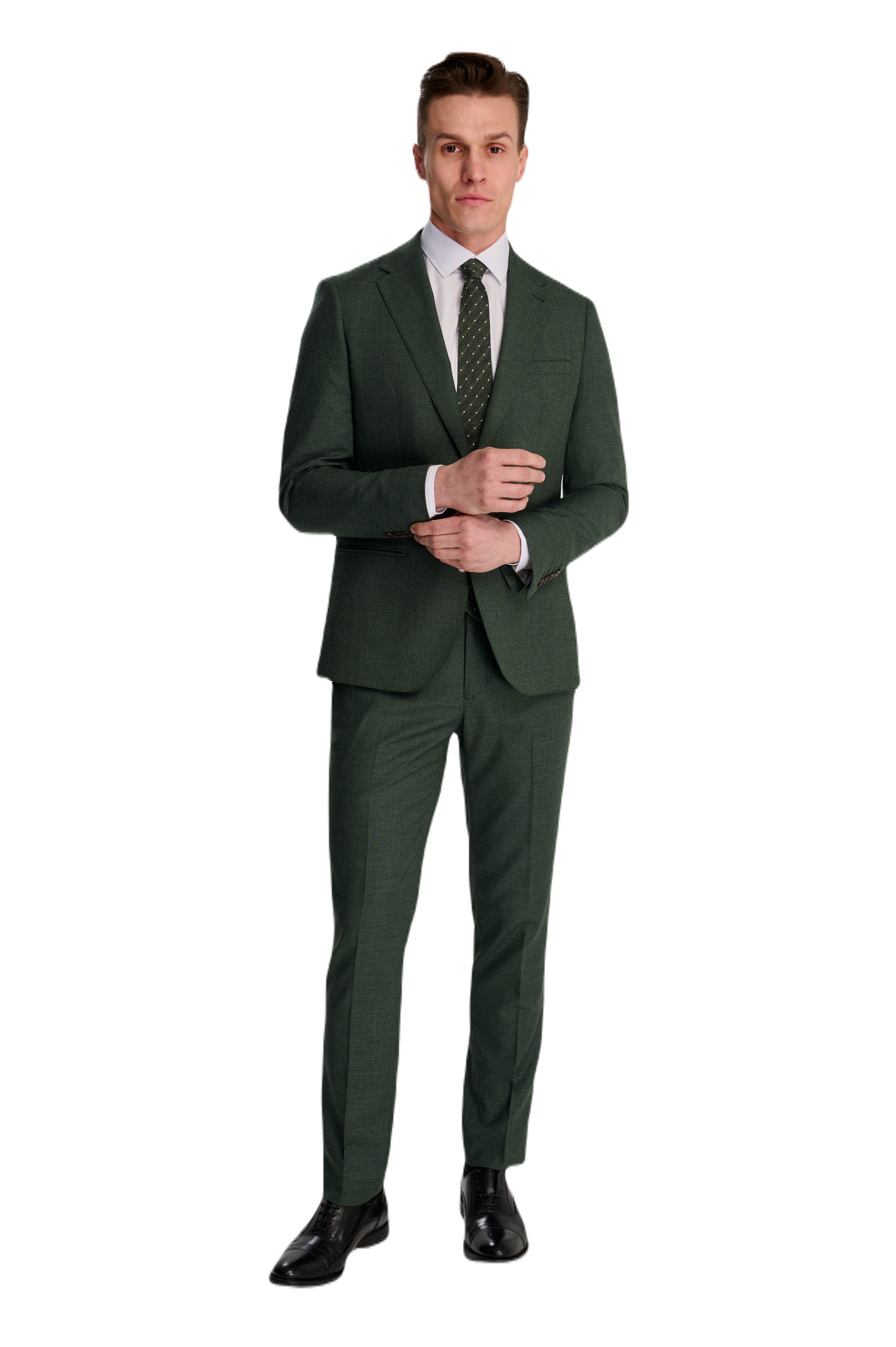 Sandro Slim Fit Linen Look Suit Jacket in Green RRP £129