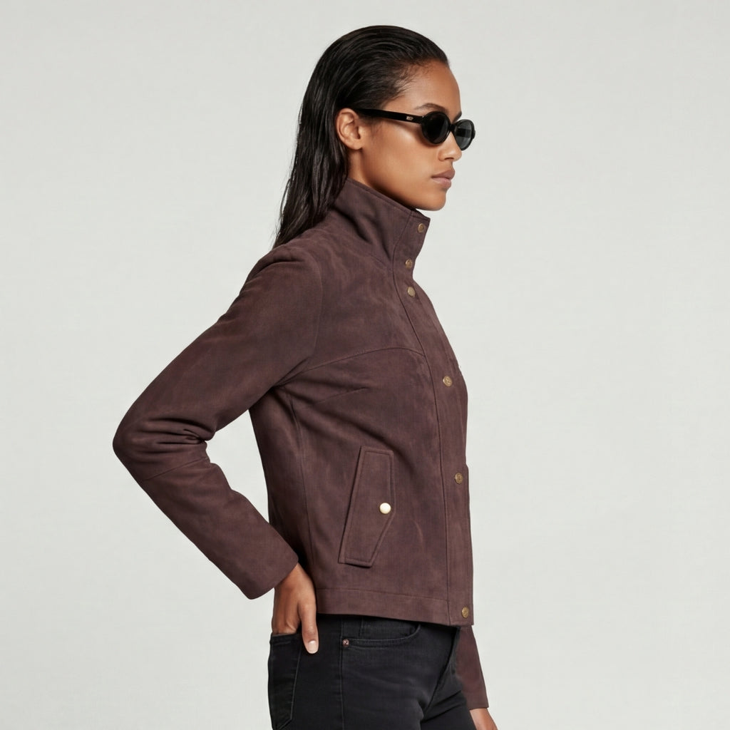 Suede Jacket in Brown RRP £289
