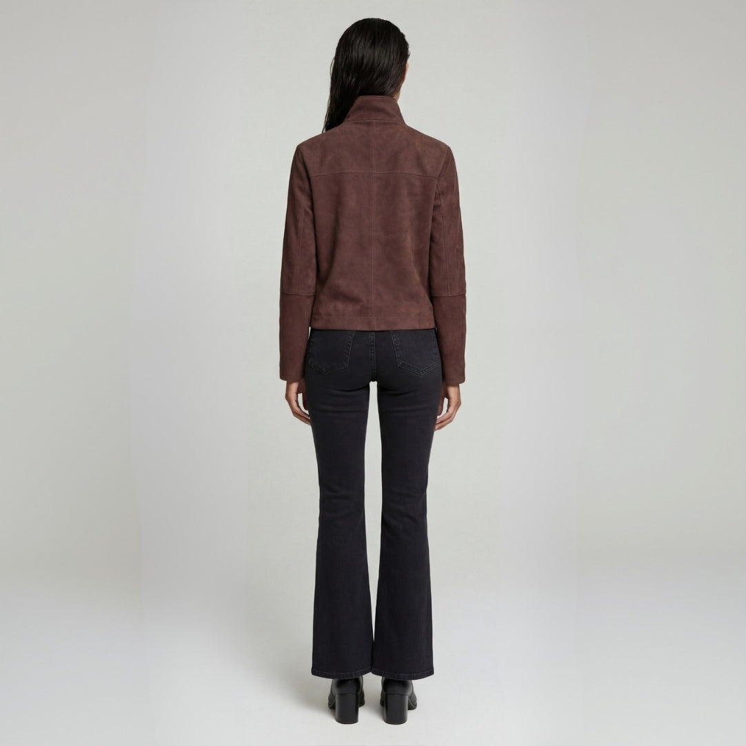 Suede Jacket in Brown RRP £289