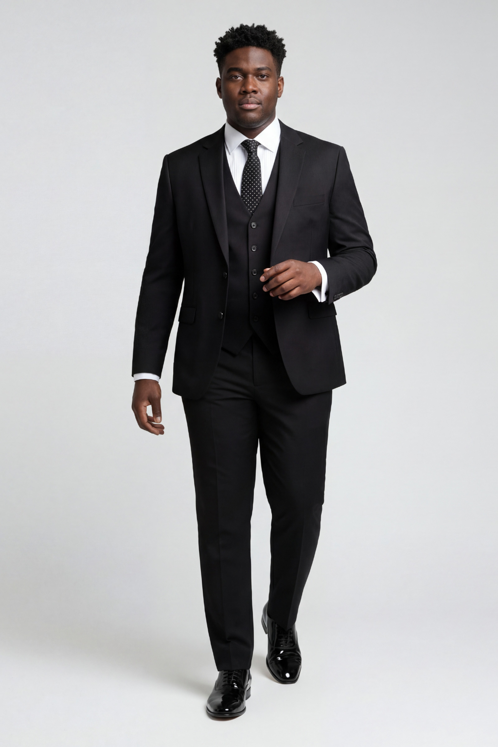 Carter & Jones Black  Big & Tall Three Piece Tailored Fit Suit RRP £249