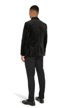 Load image into Gallery viewer, Leo Velvet Tuxedo Dinner Jacket with Shawl Lapel Detail in Black RRP £159
