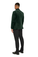 Load image into Gallery viewer, Leo Velvet Tuxedo Dinner Jacket with Shawl Lapel Detail in Emerald Green RRP £159
