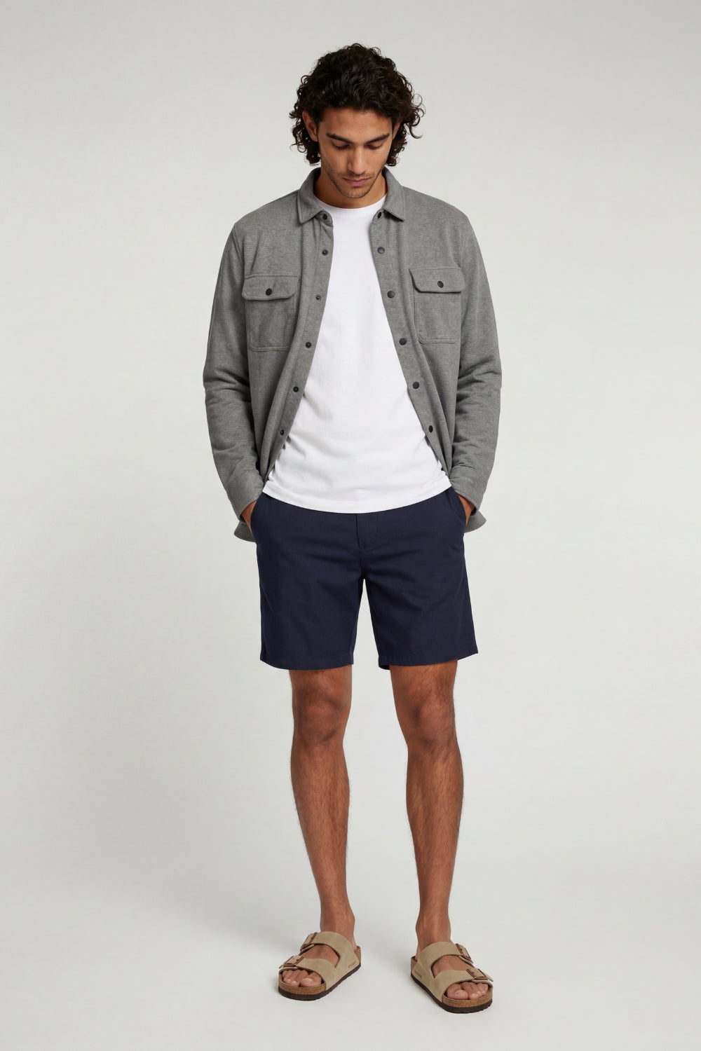Virgil Quilted Overshirt Grey RRP £100