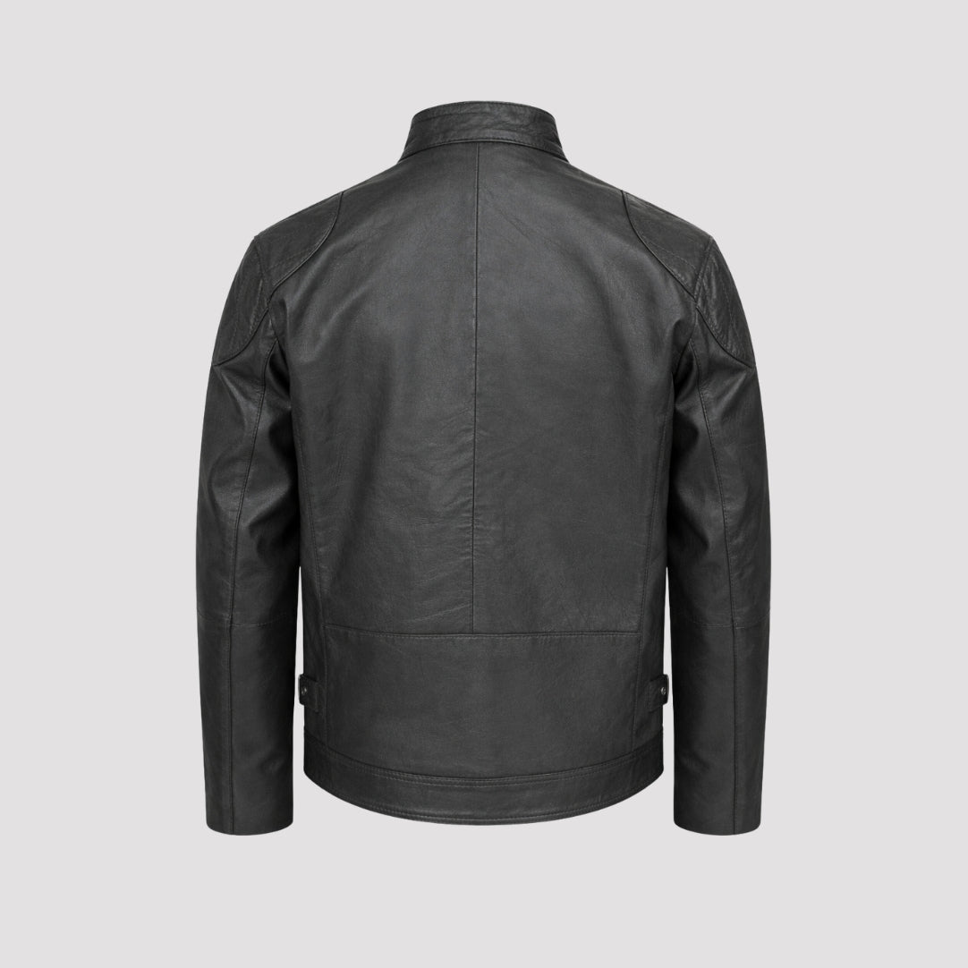 Walter Leather Jacket in Black RRP £299