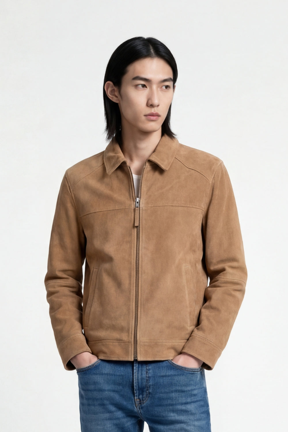 Suede Jacket in Camel RRP £299