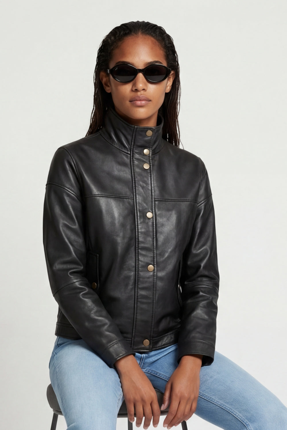 Leather Jacket in Black RRP £259
