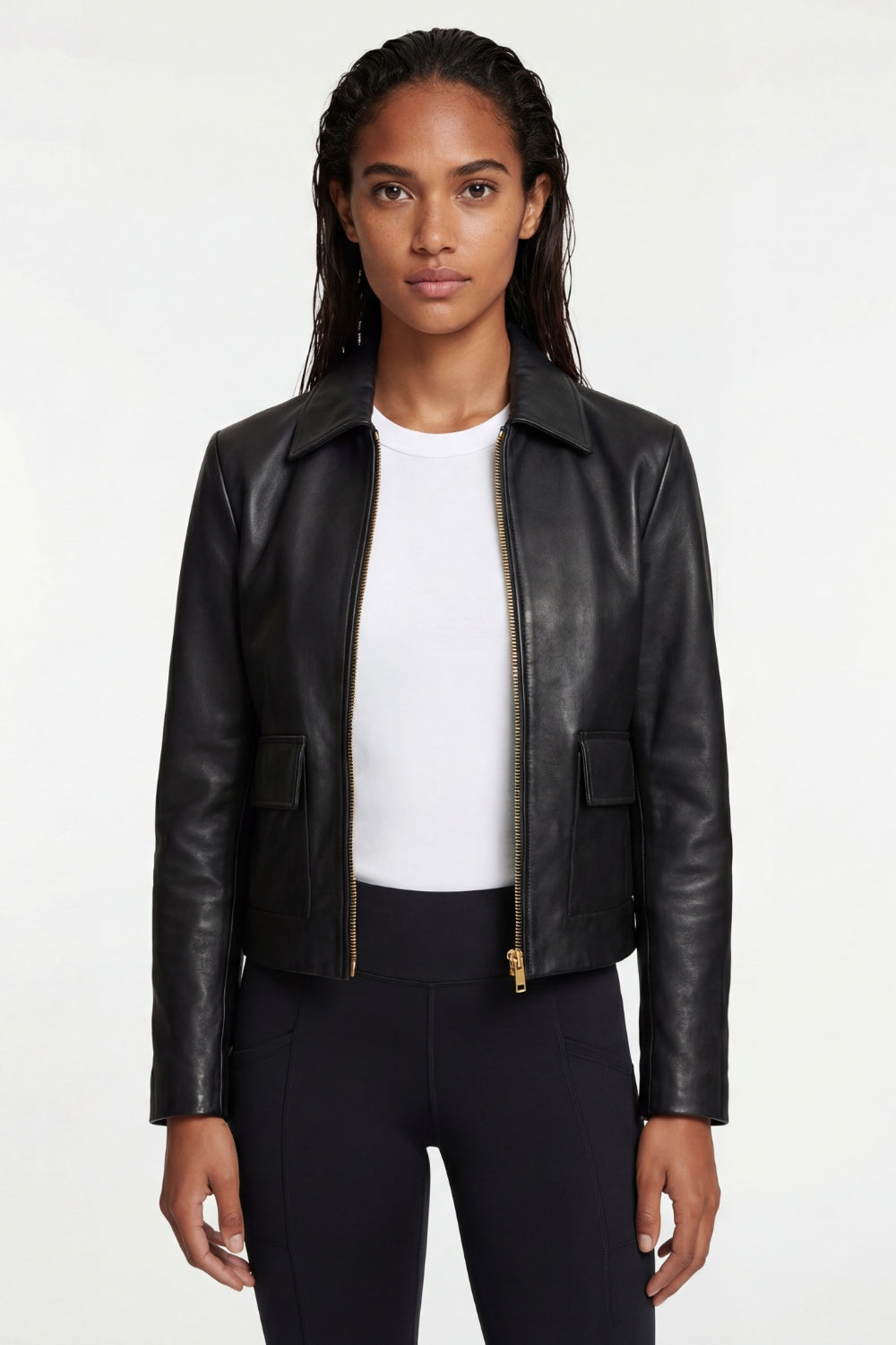 Leather jacket in Black RRP £259