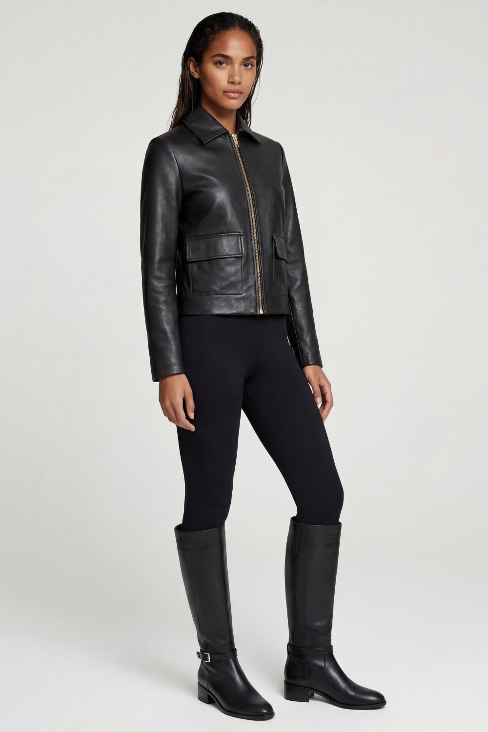 Leather jacket in Black RRP £259