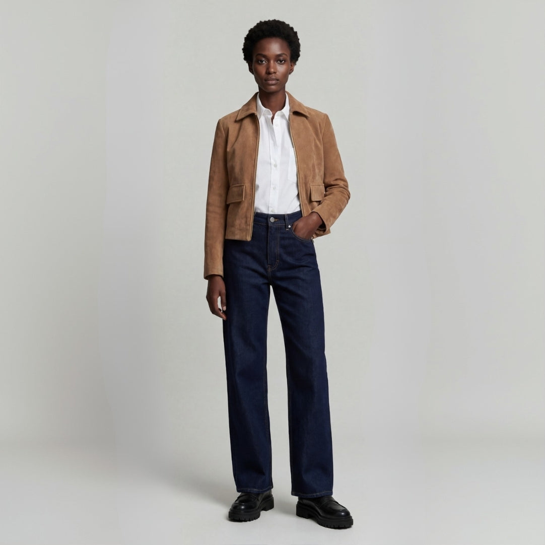 Cara Suede Jacket in Camel RRP £289