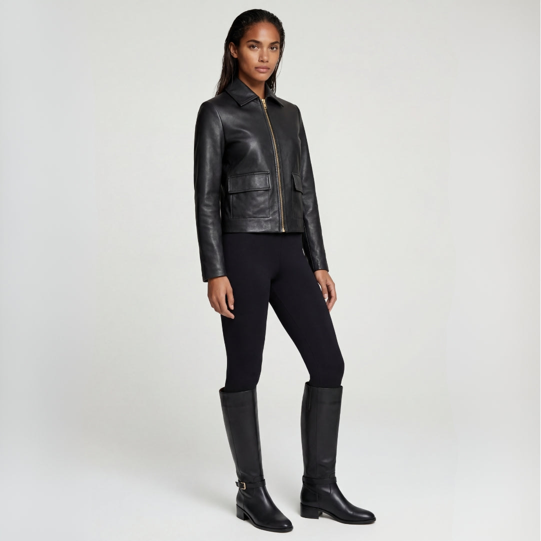 Dottie Leather jacket in Black RRP £259