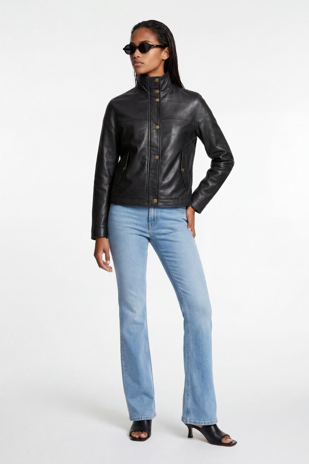 Hayley Leather Jacket in Black RRP £259