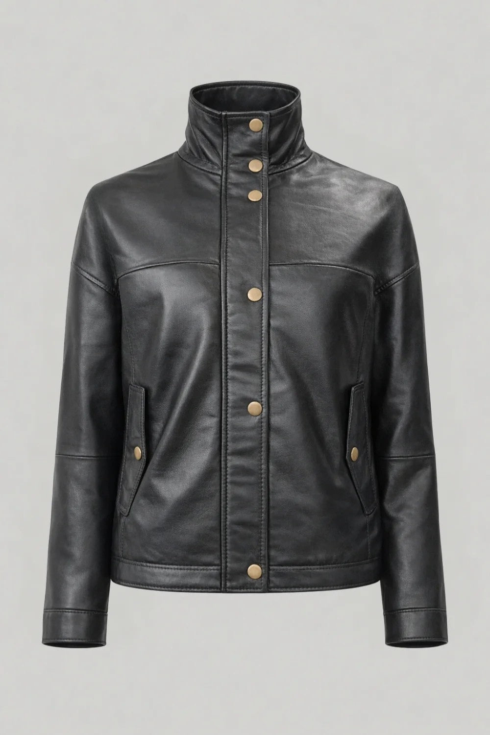 Hayley Leather Jacket in Black RRP £259