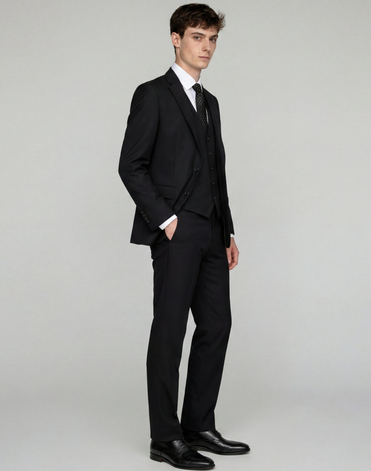 Raffi Harry Brown Suit Jacket in Black RRP £99