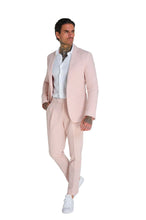 Load image into Gallery viewer, Chris Slim Fit Linen Cotton Blend Single Breasted Suit Blazer in Pink RRP £159
