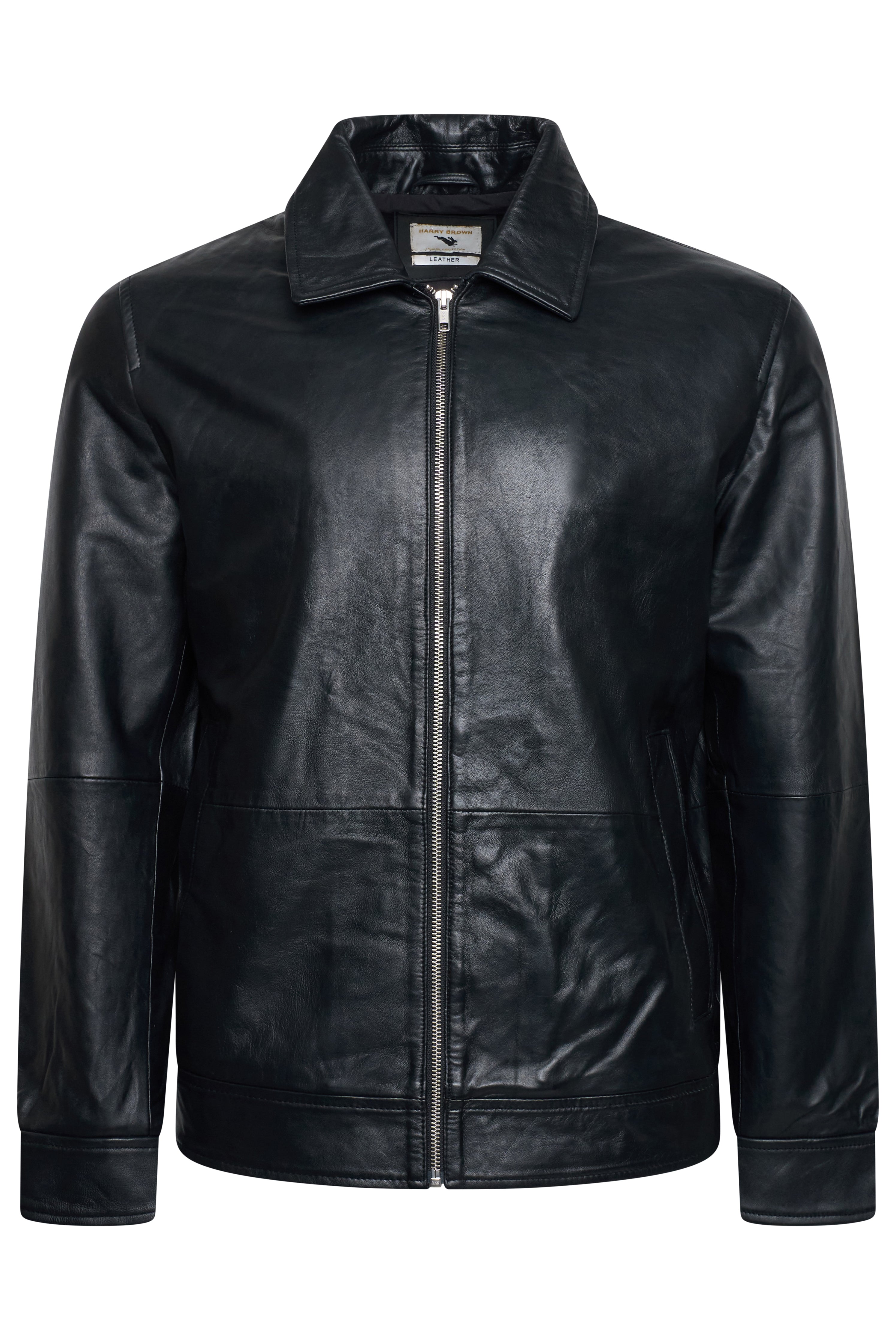 Jimmy Leather Harrington Jacket RRP 399