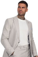Load image into Gallery viewer, Lukus Two Piece Linen Suit in Grey RRP £299
