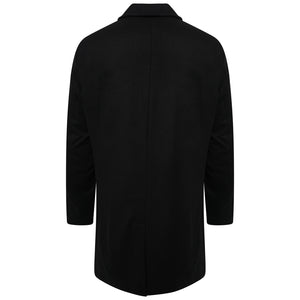 Harry Brown Black Wool Blend Overcoat RRP £135