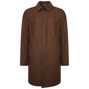 Harry Brown Mud Wool Blend Overcoat RRP £135