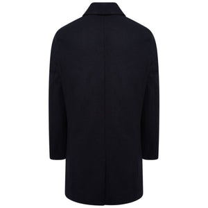 Harry Brown Navy Wool Blend Overcoat RRP £135