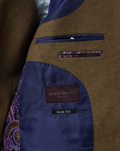 Load image into Gallery viewer, Harry Brown Tan Three Piece Slim Fit Wool Suit RRP £299
