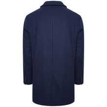 Load image into Gallery viewer, Harry Brown Navy Wool Overcoat RRP £135
