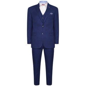 Harry Brown 3 Piece Slim Fit Suit in Dark Blue RRP £245