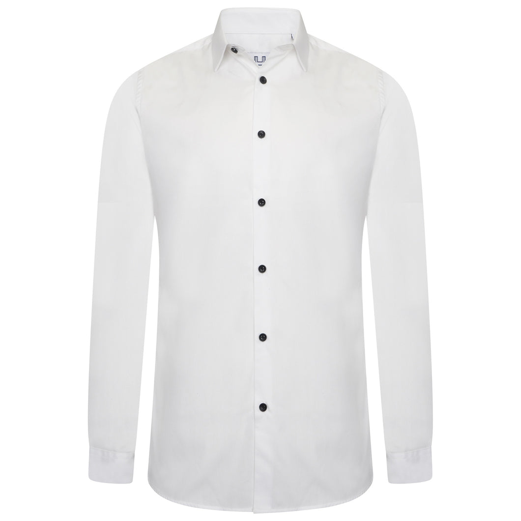 Harry Brown Cotton Fashion Shirt in White