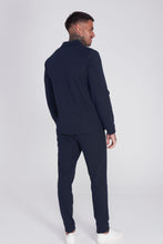 Load image into Gallery viewer, Turin Cotton Polo Shirt in Navy RRP £75
