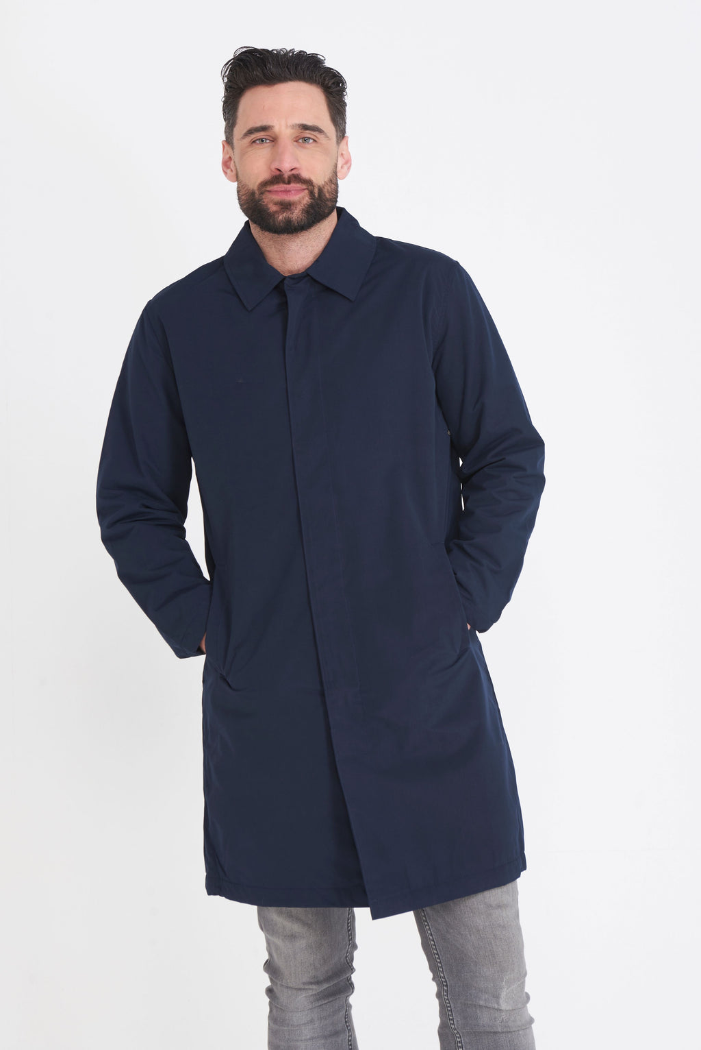 Carter & Jones Navy Rain Coat RRP £129