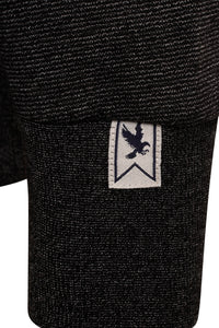 Grey Hawk Cotton Fleece Lined Zipped Hoodie in Charcoal RRP £88