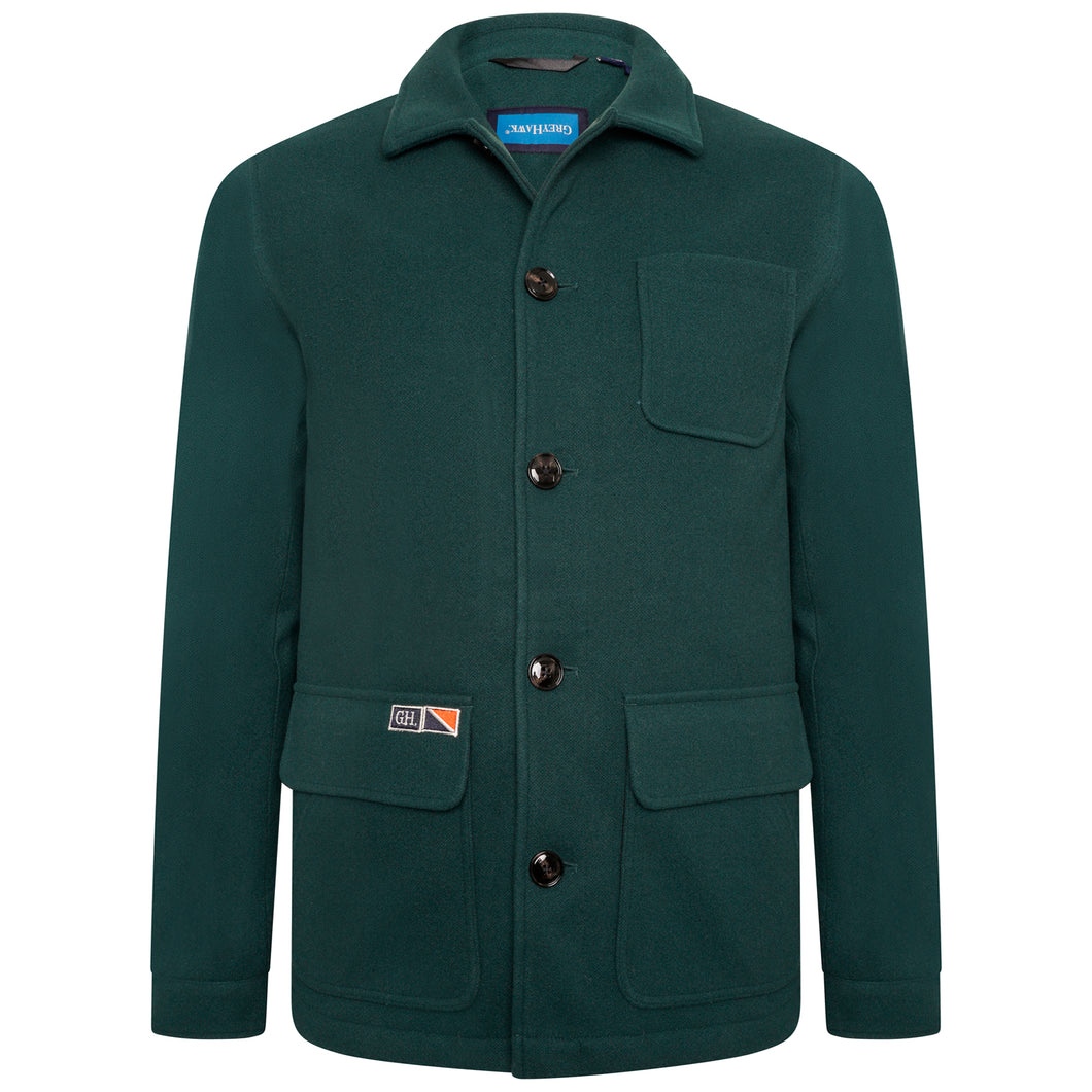 Extra-Tall Grey Hawk Workwear Style Jacket in Green RRP £130