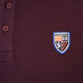 Grey Hawk Shield Badge Pique Polo Shirt in Wine RRP £90