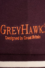 Load image into Gallery viewer, Extra-Tall Grey Hawk Shield Badge Pique Polo Shirt in Wine RRP £90
