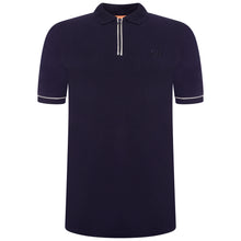 Load image into Gallery viewer, Grey Hawk Smart Zip Neck Polo Shirt in Navy RRP £49.50
