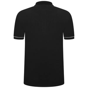 Extra-Tall Grey Hawk Smart Zip Neck Polo Shirt in Black RRP £49.50