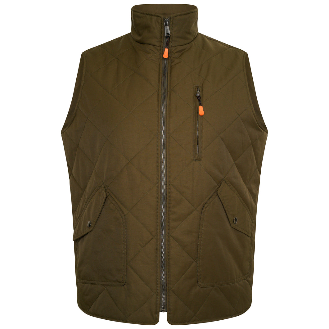 Grey Hawk Quilted Gilet in Khaki RRP £99
