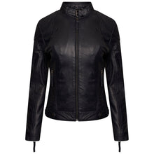 Load image into Gallery viewer, Elle  Annette Leather Jacket in Navy RRP £299
