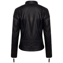 Load image into Gallery viewer, Elle  Annette Leather Jacket in Navy RRP £299
